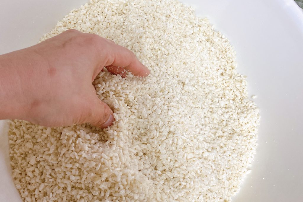 米麹のチカラで手はスベスベ